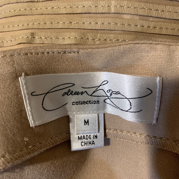 Colleen Lopez Tan Skirt Suit sz M - Picture 9 of 10